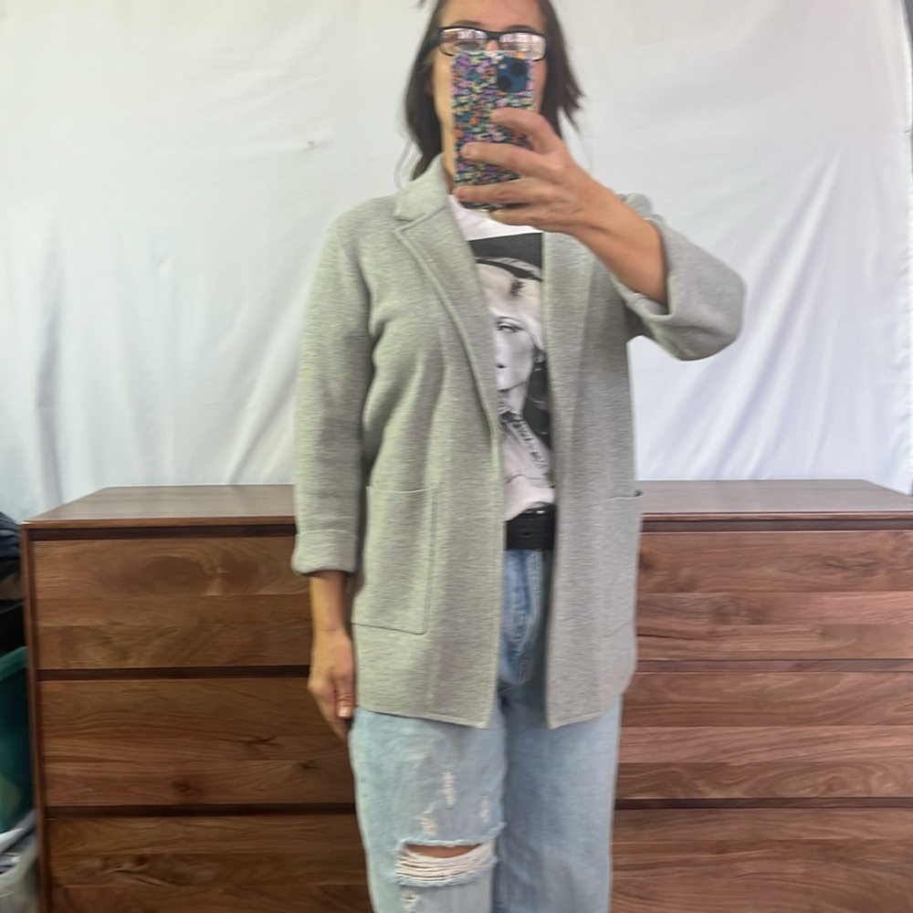 J. Crew blazer sweater, grey size SMALL
